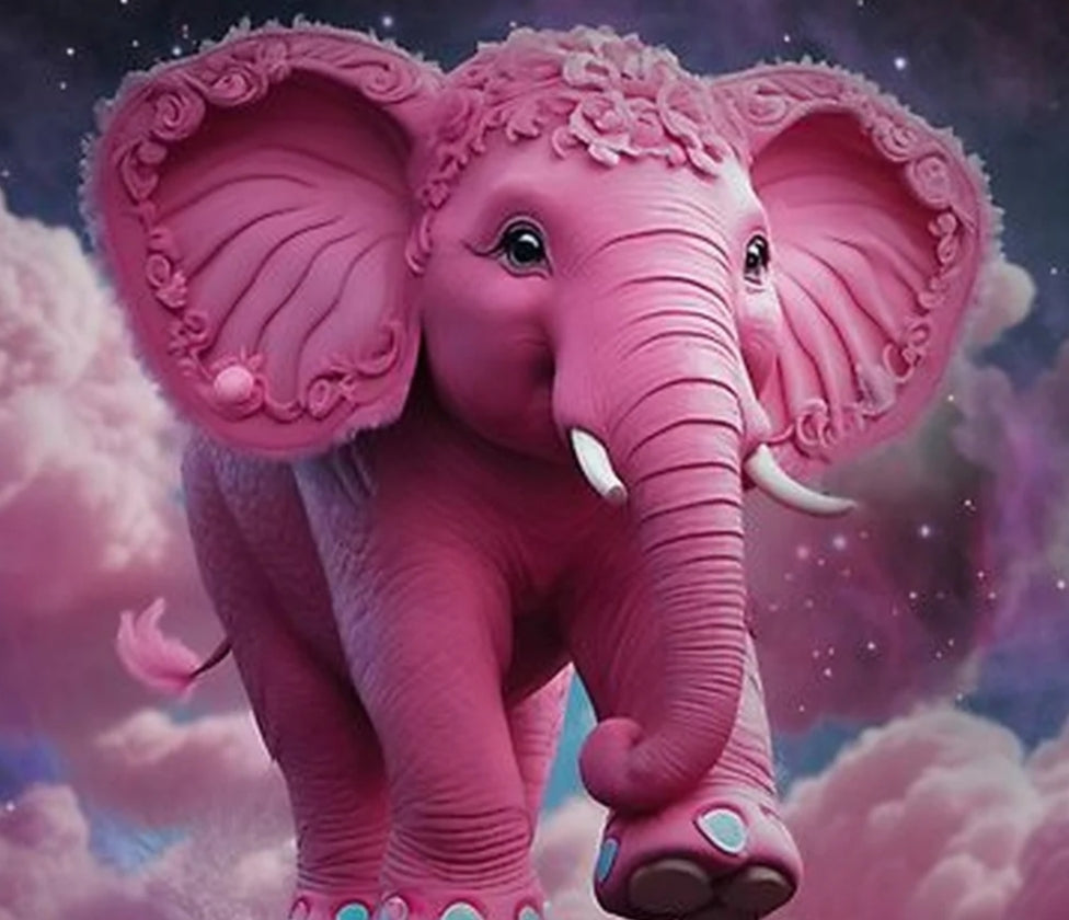 Éléphants rose