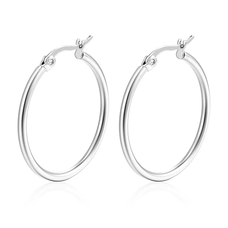 Boucle d'oreille créole argenté